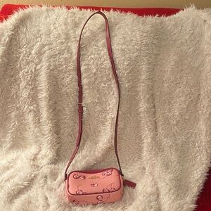 Coach Pink Crossbody Bag with Signature Design